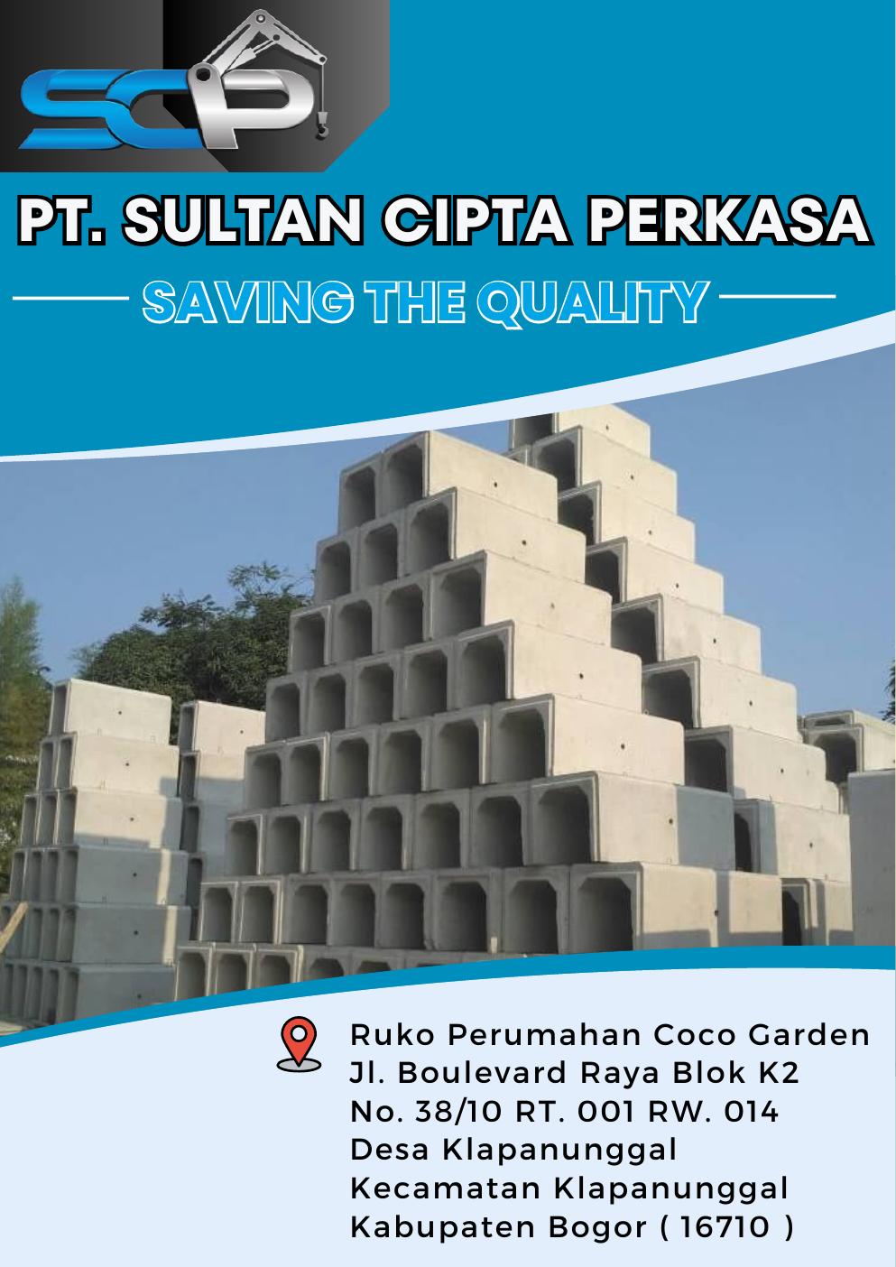 Produk beton pracetak PT. Sultan Cipta Perkasa