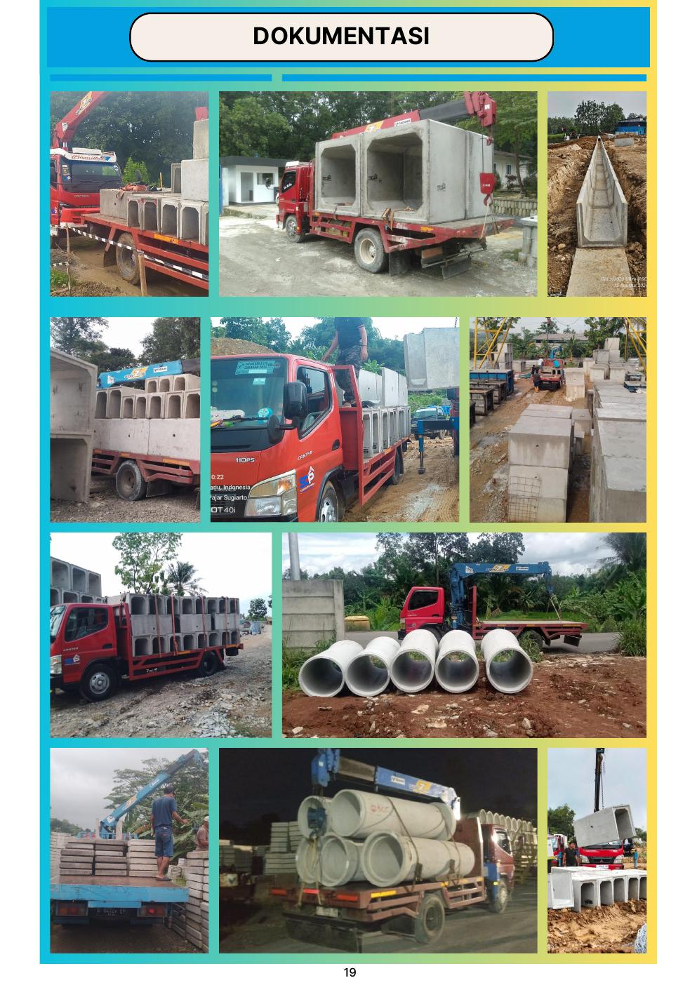 Dokumentasi pengiriman produk beton pracetak